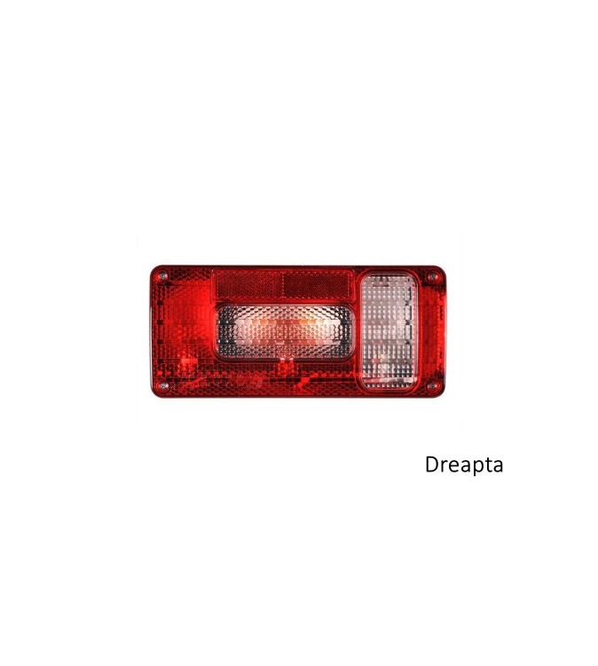 Lampa spate remorca 12V cu becuri stop, semnalizare, pozitie, numar, ceata sau mers inapoi Cod: TR005