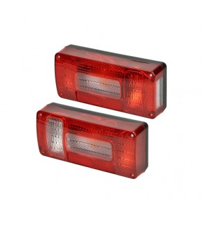Lampa spate remorca 12V cu becuri stop, semnalizare, pozitie, numar, ceata sau mers inapoi Cod: TR005