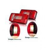 Lampa spate remorca 12V cu becuri stop, semnalizare, pozitie, numar, ceata sau mers inapoi Cod: TR005
