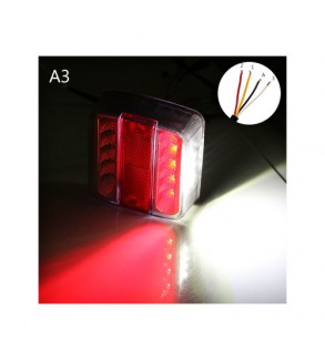 Lampa LED remorca 12V stop, semnalizare, pozitie si iluminare numar Cod: TRL004