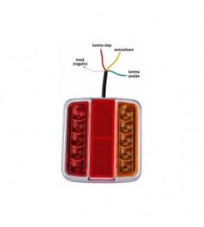 Lampa LED remorca 12V-24V stop, semnalizare, pozitie si iluminare numar Cod: TRL003