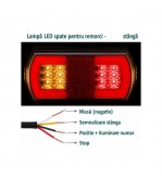 Lampa LED auto-remorca stanga sau dreapta 12V-24V GLO-TRAC stop, semnalizare, pozitie si iluminare numar Cod: TRS030A