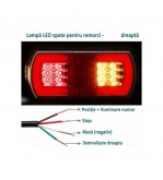 Lampa LED auto-remorca stanga sau dreapta 12V-24V GLO-TRAC stop, semnalizare, pozitie si iluminare numar Cod: TRS030A