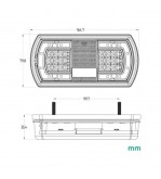 Lampa LED auto-remorca stanga sau dreapta 12V-24V GLO-TRAC stop, semnalizare, pozitie si iluminare numar Cod: TRS030A