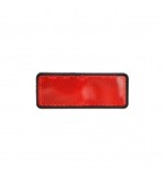 Dreptunghi reflectorizant cu adeziv rosu spate 90x32mm Cod:TR015