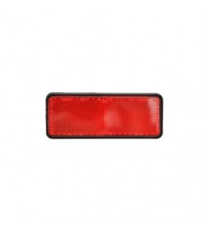Dreptunghi reflectorizant cu adeziv rosu spate 90x32mm Cod:TR015