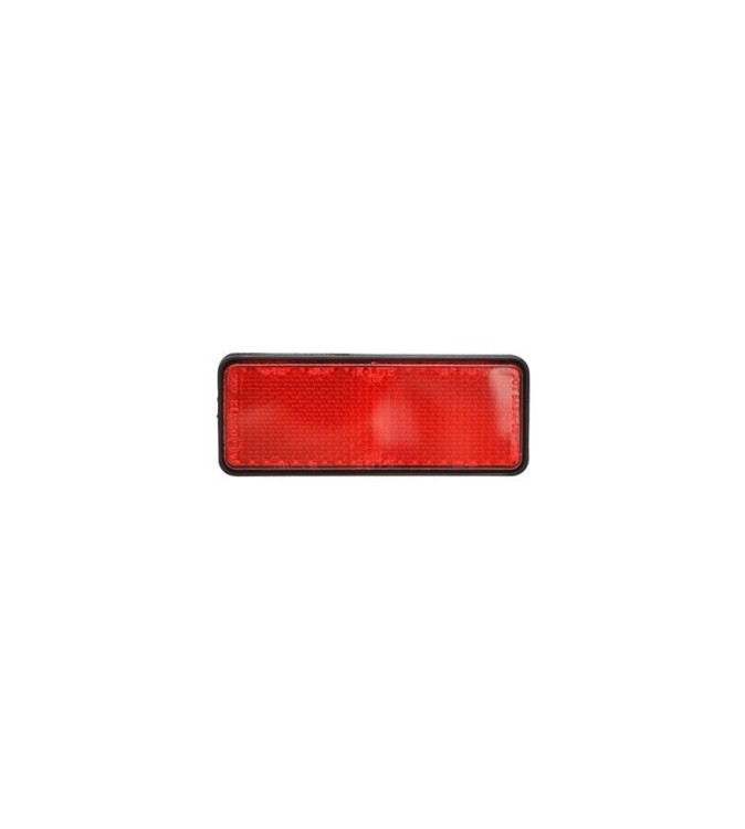 Dreptunghi reflectorizant cu adeziv rosu spate 90x32mm Cod:TR015