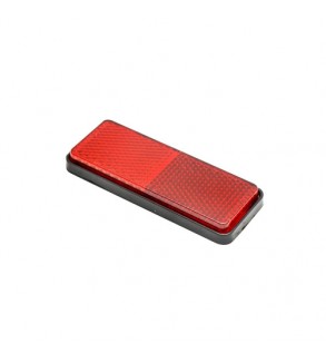 Dreptunghi reflectorizant cu adeziv rosu spate 90x32mm Cod:TR015