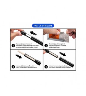 Odorizant auto pentru grila ventilatie din aluminiu cu rezerva parfumata Tabacco Vanilie Iasomie Cod: ATL3252