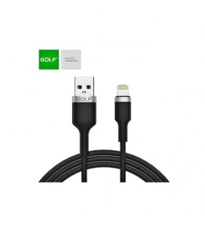Cablu USB Lightning Fast Charge metalic impletit 2.4A 1m negru Cod: GC-71i