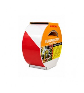 Banda delimitare avertizare rosu alb 50 mm x 200 m HIGHPOWER Cod: AAA161