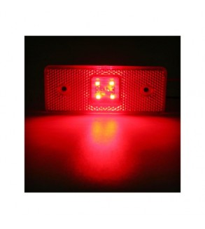 Lampa laterala LED rosie 4 LED 12V-24V Cod: L1015147