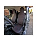 Huse scaune auto compatibile Dacia Spring 2021-> Premium Imitatie Piele Romb