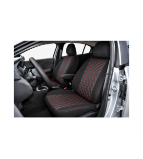 Huse scaune auto compatibile Dacia Logan III Prestige 2020-> spatar bancheta fractionat Premium Imitatie Piele Romb