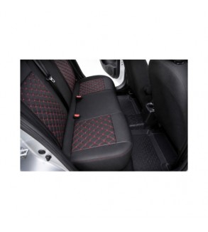 Huse scaune auto compatibile Dacia Logan III Prestige 2020-> spatar bancheta fractionat Premium Imitatie Piele Romb