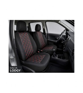 Huse scaune auto compatibile Dacia Lodgy 2012-> 7 locuri bancheta spate nefractionata Premium Imitatie Piele Romb
