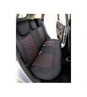 Huse scaune auto compatibile Dacia Jogger 2021-> 7 locuri spatar bancheta fractionat Premium Imitatie Piele Romb