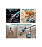 Aspirator vertical fara fir 300W 35 kPa cu baterie 2000mAh recipient 800ml si ecran tactil LED Cod: BK00492