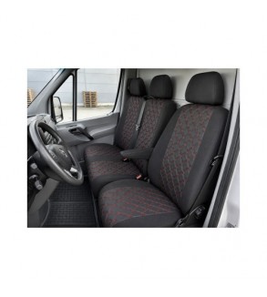 Huse scaune auto compatibile Mercedes Sprinter II 2006-2018 2+1 Premium Imitatie Piele Romb
