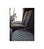 Huse scaune auto compatibile Mercedes Sprinter III 2018-> 2+1 cu decupaj cotiera Premium Imitatie Piele Romb