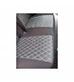 Huse scaune auto compatibile Mercedes Sprinter III 2018-> 2+1 cu decupaj cotiera Premium Imitatie Piele Romb