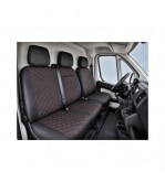 Huse scaune auto compatibile Fiat Ducato 2017-> 2+1 Premium Imitatie Piele Romb