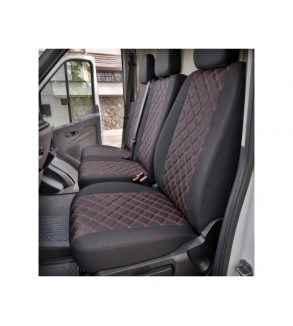 Huse scaune auto compatibile Ford Transit 2013-> 2+1 Premium Imitatie Piele Romb