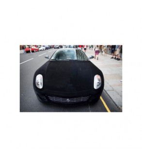 Folie auto autocolanta catifea neagra cu tehnologie anti-bule 1m x 1.37m Cod: RB-06