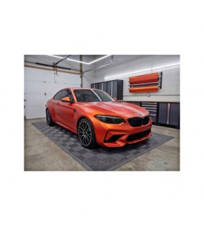 Folie auto portocaliu satinat crom mat pentru colantare caroserie 1m x 1.52m Cod: 1612A