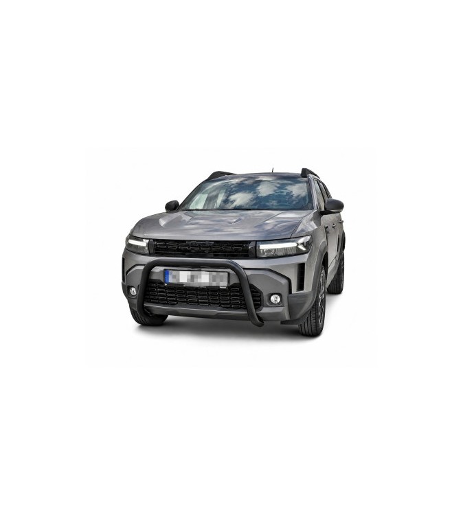 Bullbar auto fata negru mat compatibil Dacia Duster III 2024-> cu kit montaj Cod: 6166D3