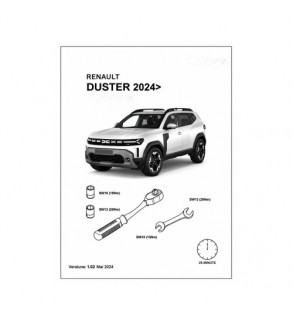 Bullbar auto fata negru mat compatibil Dacia Duster III 2024-> cu kit montaj Cod: 6166D3