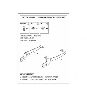 Bullbar auto fata negru mat compatibil Dacia Duster III 2024-> cu kit montaj Cod: 6166D3