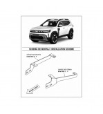 Bullbar auto fata negru mat compatibil Dacia Duster III 2024-> cu kit montaj Cod: 6166D3
