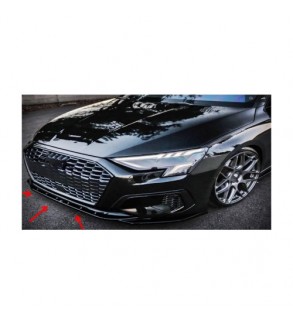Spoiler prelungire bara fata Audi A3 8V Y Sedan Sportback S-Line 2020-2024 ABS negru Piano Cod: LSP3002
