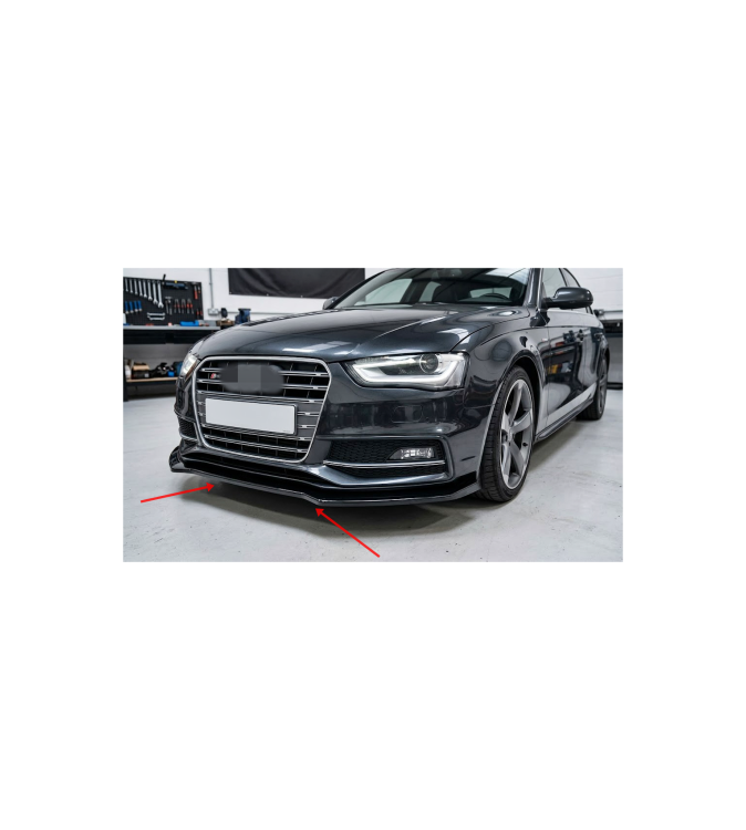 Spoiler prelungire bara fata Audi A4 S-Line S4 B8 Facelift 2011-2015 ABS negru Piano  Cod: LSP3003