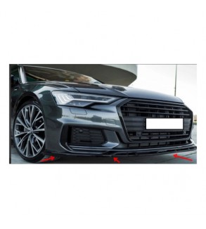 Spoiler prelungire bara fata Audi A6 S-Line S6 C8 2019->  ABS negru Piano Cod: LSP3005