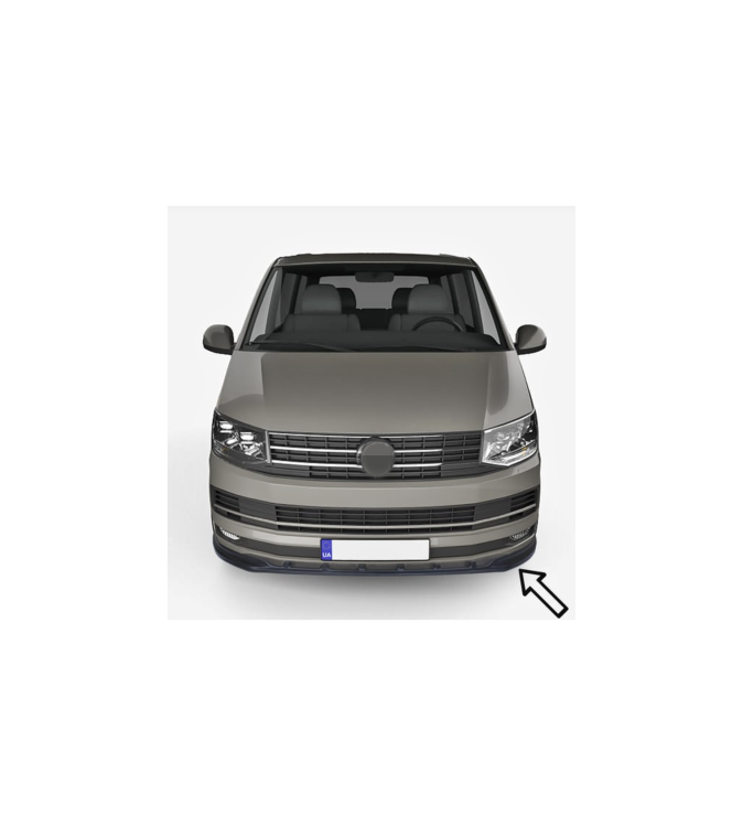 Spoiler prelungire bara fata Volkswagen Transporter T5 2003-2015 ABS negru Piano Cod: LSP3007