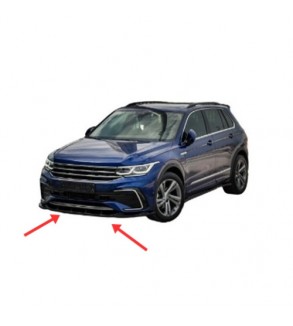 Spoiler prelungire bara fata Volkswagen Tiguan MK2 R R-Line Facelift 2015-2020 ABS negru Piano Cod: LSP3015
