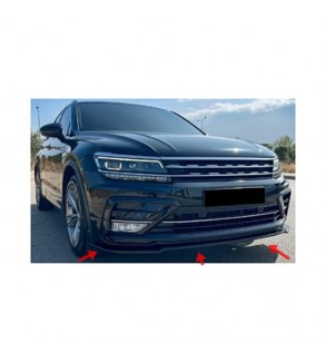 Spoiler prelungire bara fata Volkswagen Tiguan MK2 R-Line 2015-2020 ABS negru Piano Cod: LSP3016