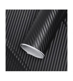 Folie carbon 3D neagra cu tehnologie anti-bule 1.5m x 9m Cod: CF-10BL - MQ-05