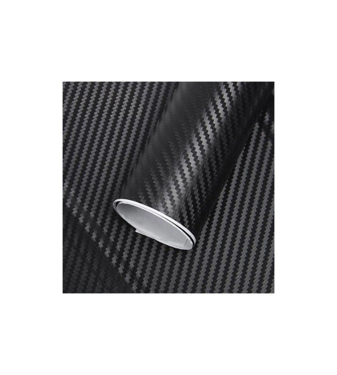 Folie carbon 3D neagra cu tehnologie anti-bule 1.5m x 9m Cod: CF-10BL - MQ-05