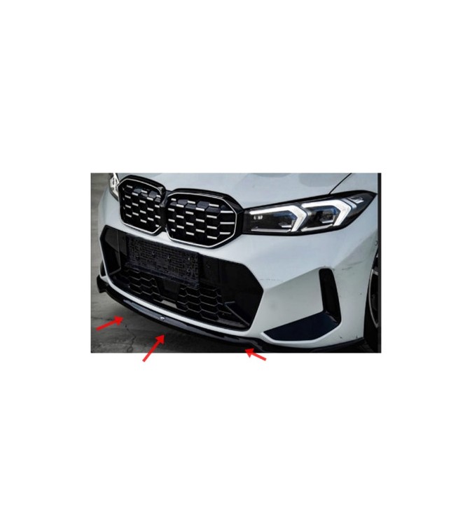 Spoiler prelungire bara fata BMW Seria 3 G21 cu pachet M Facelift 2022-> ABS negru Piano Cod: LSP3031