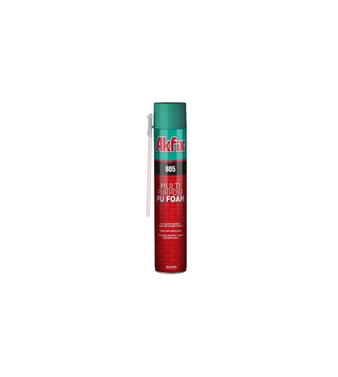 Spuma poliuretanica de montaj cu pai 750 ml Akfix 805 Cod: 805