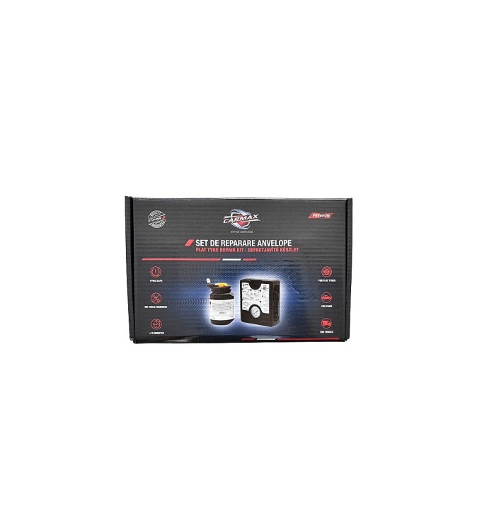 Kit reparare pana auto Carmax Premium cu compresor 12V si lichid etansare 450 ml Cod: 311802