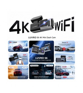 Camera auto dubla LUVRO S6 4K Ultra HD cu WiFi si camera spate Cod: LUVRO S6