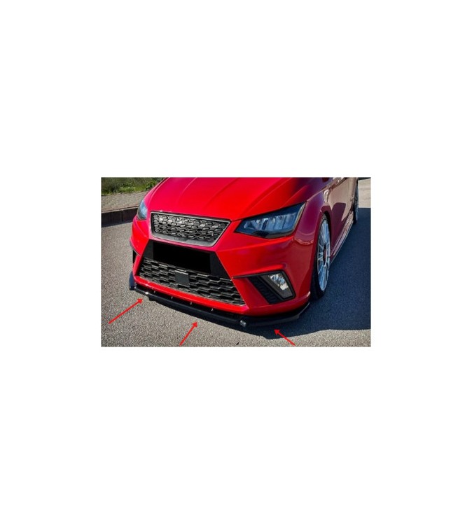 Spoiler prelungire bara fata Seat Ibiza MK5 2017-2021 ABS negru Piano Cod: LSP3058