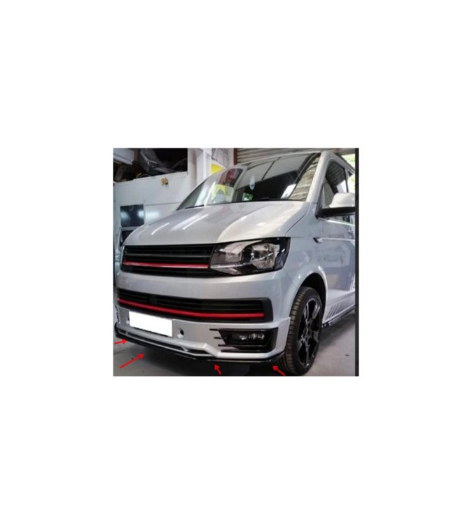 Spoiler prelungire bara fata Volkswagen Transporter T6 Sportline 2015-2019 ABS negru Piano Cod: LSP3019