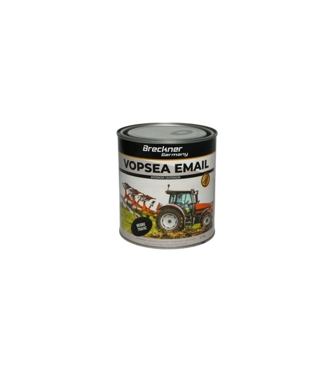 Vopsea email anticoroziva 3 in 1 negru trafic 1K pe baza de solvent direct pe rugina interior si exterior 1L Cod: BK89061