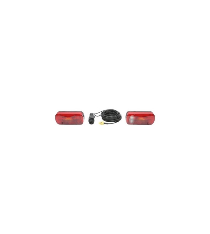 Lampi remorca 12V universale cu 6 functii cablaj 5.5 m fisa priza 13 pini 235 x 130 x 55 mm Cod: BK69430