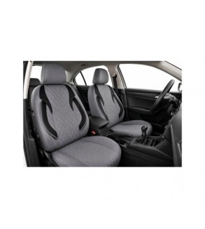 Huse scaune auto universale Premium fractionate fata spate gri cu negru compatibile dimensiuni standard Cod: HNG1101-5